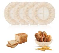 4PCS Rattan Bread Banneton Proofing Basket Cloth Liner Sourdough Basket Liner Cloth Baking Dough Basket Cover Liner for Sourdough Proving Baking Supplies (7.5-10.5 inches)