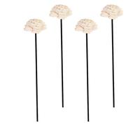 4pcs Rattan Diffuser Sticks with Flowers, Aromatherapy Refill Set