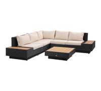 4Pcs Rattan Sofa Garden Set Coffee Table Chairs Loveseat Outdoor w/ Cushion