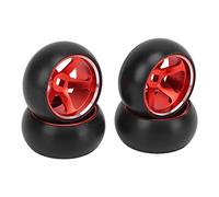 4Pcs RC Car Tires and Rims for Wltoys K989 K969 P939 284131 1/28 Remote Control Car (Red)