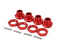 4Pcs RC Hex Coupler Kit, 17MM Wheel Hex Coupler Aluminum Alloy Toy Car Hex Driver for 1/8 RC Vehicle(Red)
