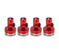 4Pcs RC Magnetic Body Post - Body Shell Mount for /8 & /10 RC Cars, Magnetic Body Posts for Remote Control Vehicle Accessories, RC Body Mounts & Columns in Red (Red)