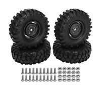 4PCS RC Off Road Vehicle Tires 1.9 Inch Universal Rubber RC Wheels and Tires for RC Off Road Vehicle Climbing Car (Negro)