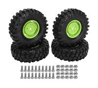 4PCS RC Off Road Vehicle Tires 1.9 Inch Universal Rubber RC Wheels and Tires for RC Off Road Vehicle Climbing Car (Verde)