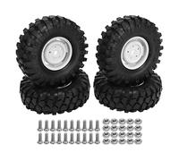4PCS RC Off Road Vehicle Tires 1.9 Inch Universal Rubber RC Wheels and Tires for RC Off Road Vehicle Climbing Car (blanco)