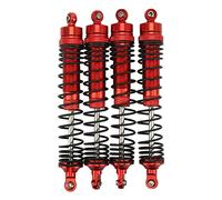 4PCS RC Shock Absorber Set Aluminium Alloy for LOSI 18 (Red) | CNC machined aluminium alloy construction, adjustable preload nut for precise handling tuning on rough terrain