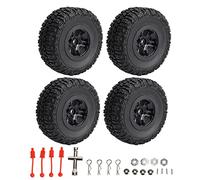 4pcs RC Short Course Truck Tires Professional High Simulation RC Tires Replacement SLASH 1/10 RC Car (Black)