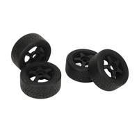 4Pcs RC Wheels and Tires | Uneven Texture & Strong Grip for 1/8 1/10 RC Cars | Thickened Weighted Replacement Rubber Tires/Off - Road/Climbing Vehicles