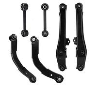 4Pcs Rear Upper Lateral & Lower Control Arms + Lower Rearward Lateral Toe Arms Replacement Suspension Kit for 2007-2012 Dodge Caliber, 2007-2017 Jeep Compass/Patriot (6pc)