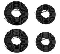 4Pcs Recliner Cord Replacement, Lounge Bungee Chair Elastic Rope 2.2M 1.5M for Outdoor Patio Furniture, Black, Elastic Cord for Lounge Chair