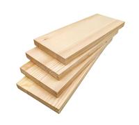 4PCS Rectangle Wood Boards Unfinished Wood Blocks for Crafting, 25x10x1.5cm Blank Whittling Wooden Blocks for Carving,Painting & Burning