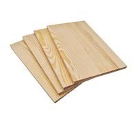 4PCS Rectangle Wood Boards Unfinished Wood Blocks for Crafting, 25x15x1cm Blank Whittling Wooden Blocks for Carving,Painting & Burning