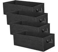 4Pcs Rectangular Garden Grow Bag, Non-woven Fabric Breathable Plant Growing Bags With Handles,For Balcony, Gardens, Flowers Vegetables Plant Grow Bags(50 * 30 * 20)