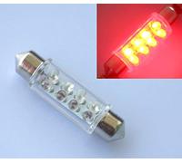 4pcs Red 41mm 42mm Festoon C5W Led Bulbs 6411 120 Lumens 8 LED Chipset Bulbs for Interior Car Lights License Plate Dome Map Door Courtesy Xenon White Pack of 4 (41mm)