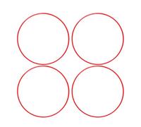 4Pcs Red Aluminum Alloy Wheel Rim Protector, 19 Inch Scratch Resistant Rim Protection Ring, Self Adhesive Wheel Edge Trim Guard for Flat Rims with Over 7mm Width