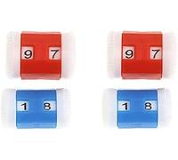 4Pcs Red and Blue Knitting Row Counter Set,Knit Row Counter Replacement Reusable Plastic Crochet Knitting Assistant Tools Combi Pack Useful