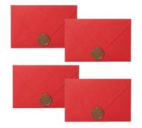 4PCS Red Envelopes, Practical Delicacy Gift Card Envelopes for Birthday Thanksgiving Day Wedding Valentine' s Day Holiday Wishes Z(Red)