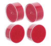 4pcs Red Finger Moistener Cup with 4 Round Sponge Pads for Counting