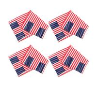 4pcs Red Polyester Soccer Headband with Wide Elastic Fit for Game Day | Patriotic Flag Motif, Sweat Protection for Forehead, Team Cheering and Workouts, Easy to Pack