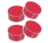 4pcs Red Round Finger Moistener Pad Plastic Sponge for Papers