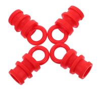 4pcs Red Safety Cones with Reflective Strips PE Polythene | Buckle Rings and Lifting Rings Included, Quick Installation and Removal, Built for Warning Posts and Cones