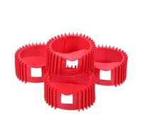 4pcs Red Silicone Protector Cover for Oxygen Gauge Head and Regulator