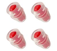 4pcs Red Sports Water Bag Silicone Replacement Nozzles,Hydration Bladder Bite Valve Replacement,Food-Grade Silicone Mouthpiece for Water Packs (Universal Fit)
