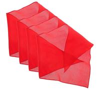 4pcs Red Triangular Dog Bandana Washable Polyester Large Size