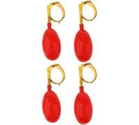 4Pcs Red Water Squirt Ring Reusable Prank Spray Set for April Fools/Gag Gifts, Outdoor Summer Fun, Practical Joke Props, Pool Party Favors