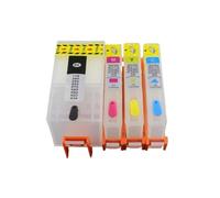 4PCS Refillable Ink Cartridge Set Works With 903 903XL 907 XL Models Compatible For Officejet Pro 6950 6960 6962 6963 6964 6965 6966 6961 Printers(905)