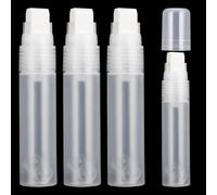 4Pcs Refillable Paint Pen Empty Acrylic Permanent Marker 15mm Clear White Marker Fillable Paint Pen Round Tilted Flat Head Blank aint Pen for Rock Painting Ceramic Metal Graffiti Art DIY Paper Drawing