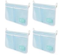 4Pcs Refrigerator Mesh Organizers Adjustable Buckle(blue) | Maximizes door space, holds condiments, keeps shelves clear, 4-pack value, tidy kitchen