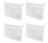 4Pcs Refrigerator Mesh Organizers Adjustable Buckle(white) | Maximizes door space, holds condiments, keeps shelves clear, 4-pack value, tidy kitchen