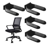 4pcs Refrigerator Wheel Stopper, Furniture Stopper, Black Wheel Stoppers for Rolling Furniture, Silent Caster Stoppers for Diameter of 2.56", Bed