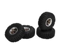 4pcs Remote Control Car Wheel Tires Set 1.0 RC Wheel Tires Wheel Rims for 1/18 1/24 RC Climbing Car (Copper)