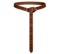 4Pcs Renaissance Accessories Renaissance Costume Women Pirate Belt with Bag Pouch Keychain Medieval Costume Women for Cosplay, Brown-emboss, Belt