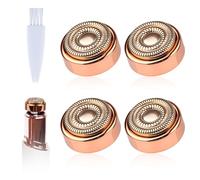 4PCS Replacememt Heads for Gen 2 Flawless, Compatible with Flawless Replacement Heads, Gen 2 Double Ring Blades, Fit for Old Flawless Facial Hair Remover for Women, with Brush Head