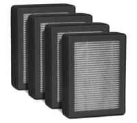 4PCS Replacement Air Purifier Filter Set for LV-H128, Household Dust and Particle Filters, Plastic Filtration Elements Compatible for Home Cleaning Easy Installation Black
