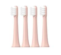 4PCS Replacement Brush Heads Compatible ForXIAOMI MIJIA T100 Sonic Electric Toothbrush Head Soft Bristle Nozzles White/Pink(4 Standard (Pink))