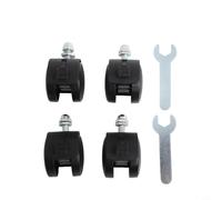 4PCS Replacement Directional Casters for Midea Electric Oil Heaters with Wrench for Easy Maintenance and Mobility Enhancement (With brake)