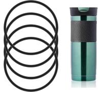 4Pcs Replacement Gasket Rubber Lid Seals, Black Silicone, Compatible with 16 and 20 oz Coffee Travel Mugs
