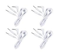 4PCS Replacement Lead Wires for TENS, 90° DC 2.35mm Plug to 2mm Electrotherapy Electrode Leads, Electrotherapy Accessories for TENS EMS Machine