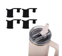 4pcs Replacement Leak Stopper Compatible with Stanley Quencher ProTour Flip Straw Tumbler 30oz, Silicone Seal Plug Part Water Bottle Lid Spill Accessories Supplies BPA-Free (Black)