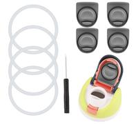 4PCS Replacement Parts for Owala Accessories with 4PCS Bottle Seal Rings, Replacement Stopper for Owala, BPA-Free Silicone Water Bottle Top Lid Gasket Replacement Parts for Owala 16/19/24/32/40oz