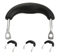 4pcs Replacement Pot Handle Short Side Handle with Dual Hole Design | Metal and Build, Detachable Grip for Stock Pots and Pans, Black Finish for Kitchen Repair