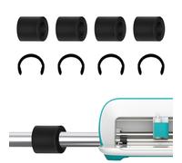 4PCS Replacement Spare Rubber Rollers for Cricut Joy and 4PCS Rubber Roller Resolution, Keep Rubber from Moving Retaining Clip Rings Compatible with Cricut Joy