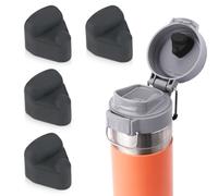 4pcs Replacement Stopper Compatible with Stanley Quick FILP GO 24 oz 36 oz, Water Bottle Top LidSeal Cup Bottle Cap Leak Proof Silicone Stopper Gasket Accessories（Black）
