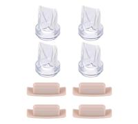 4pcs Replacement Valves & 4pcs Spout Caps for eufy Wearable Breast Pump E10/S1/S1 Pro, Soft Silicone Duckbill Valves Dustproof Breast Pump Parts BPA-Free Replacement Accessories Kit