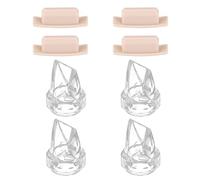 4pcs Replacement Valves & 4pcs Spout Caps for eufy Wearable Breast Pump E10/S1/S1 Pro, Soft Silicone Dustproof Breast Pump Parts