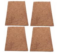 4pcs Reptile Rug Leopard Print Rug Reptile Liner Natural Coconut Fiber Carpet Leopard Gecko Accessories Coconut Mat Terrarium Liner Reptile Mat for Bearded Dragon Coir Coffee